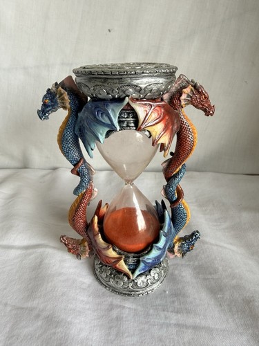 Dragon Sand Hourglass w/ Red Sand 2006 Myths & Legends 6" Tall 5-Minute Timer