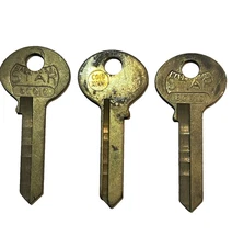 3 STAR 6CO10 Key Blank NOS Uncut Blanks USA Brass CORBIN Russwin locks
