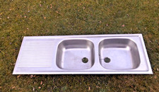 gebrauchte Einbauspüle  Doppelbecken Edelstahl 123 cm