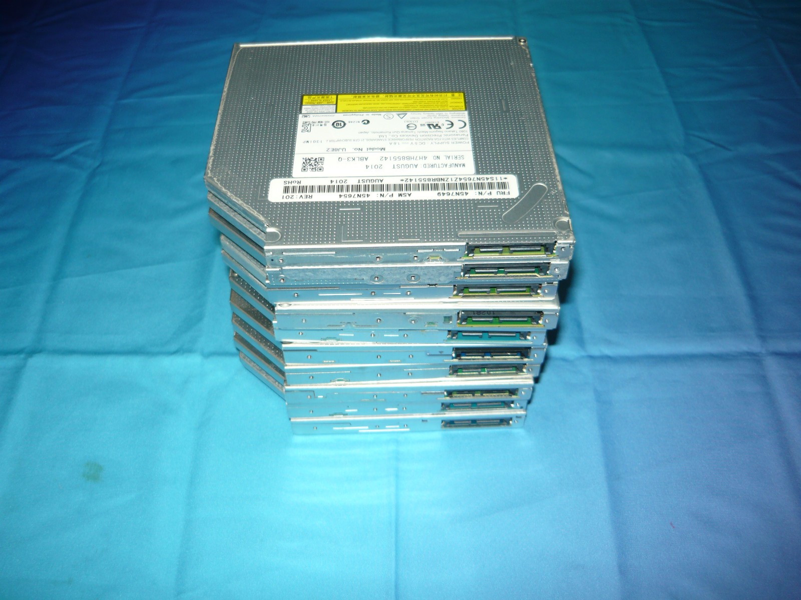 Mixed Lot of 10 Assorted Laptop SATA Optical Drives DVD CD-RW Used Untested