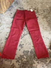 Mother Jeans The Insider Crop Step Fray New Years Red Size 28