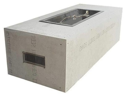 HPC Fire Rect Unfinished Fire Pit w/ 36'' x 14'' FPPK Insert, LP, 60'' x 24''