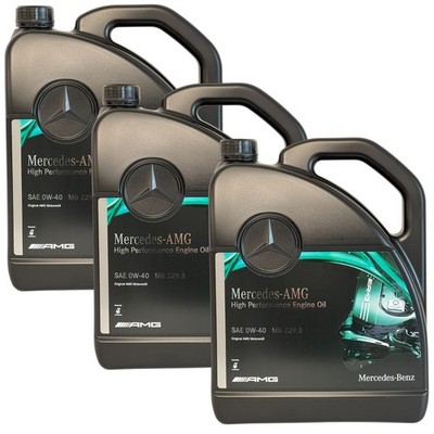 3x5 L ORIGINAL Mercedes AMG High Performance 0W40 MB 229.5 Motoröl 000989880813
