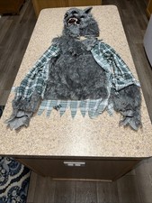 Spirit Halloween Howling at the Moon Werewolf 2-pc Costume Kids XL 12- 14 EUC