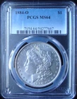 1884-O Morgan Silver Dollar - PCGS MS 64