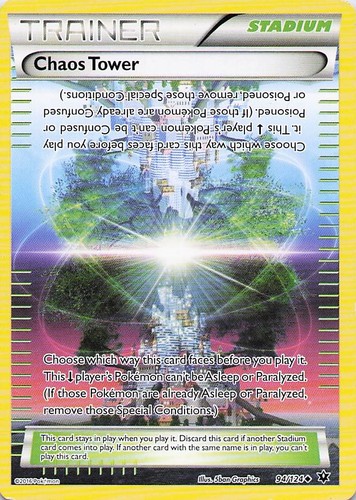 Chaos Tower 94/124 Fates Collide Uncommon Trainer Stadium