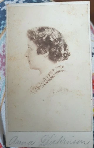 Anna Dickinson Civil War "Joan of Arc" lecturer Anti slavery rights cdv photo