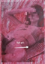 Frau Woman | Moderne Akt Kunst | Mixed Media Ölkreide Malerei-Druck-Fusion | A4