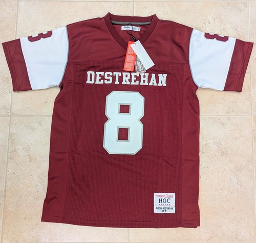 Justin Jefferson #8 Headgear Classics Destrehan High School Jersey Size Medium - Picture 2 of 8