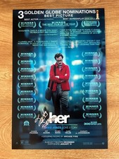 * SPIKE JONZE * signed 12x18 poster * HER * COA