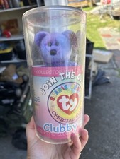 Ty Beanie Babies Clubby the Bear Plush w/ Collector Tube Case 1999 Age 3 