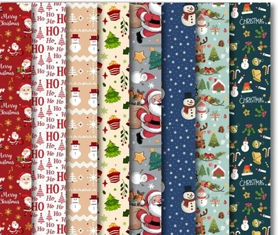 ZOPPER Christmas Gift Wrapping Paper Sheets Cute Traditional XMAS 50x70 -7Large - 80GSM