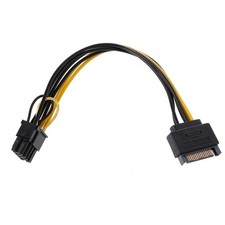 15Pin SATA Male to 8pin6 2 PCI-E Female Video Card Power Supply Adapter Cable...