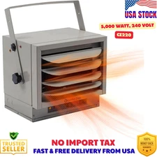 Comfort Zone 5,000 Watt, 240-Volt Industrial Ceiling Mounted Heater, Grey