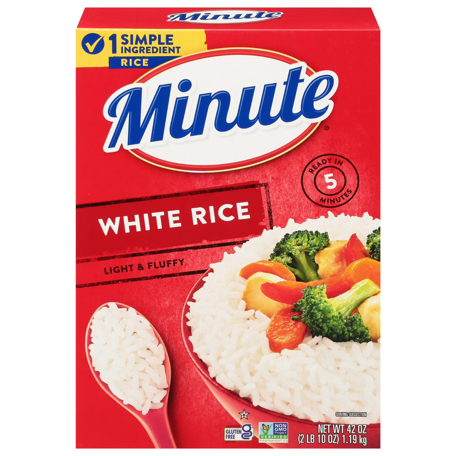 Minute Instant White Rice, Light and Fluffy, Gluten Free, 42