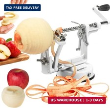 CucinaPro Apple Peeler and Corer, Heavy Duty Chrome Cast Iron, White
