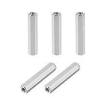 M4 x 30mm Female to Female Hex Nickel Plated Spacer Standoff 5pcs