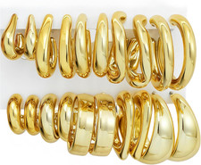 12 Pairs Chunky Gold Hoop Earrings for Women Trendy, Gold Plated Lightweight Hyp