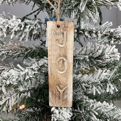 Christmas Ornament- Wooden  JOY  Hanging Christmas Ornament-Sullivangift