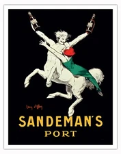 Sandeman’s Port Wine - Vintage Portuguese Advertising Poster by Jean D'Ylen 1926