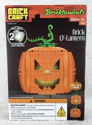 Brickcraft Brick O -Lantern Pumpkin Building Set 233 Pieces Ages 8+ New!