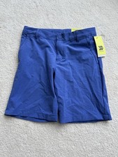 All in Motion Boys Bright Blue Size 12 Golf Shorts Adjustable Waist NWT