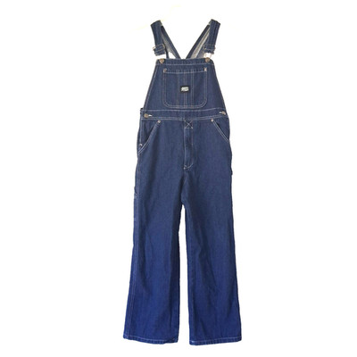 Key Kids Overalls Size 10 Youth Adult XXS 28x23 Denim Blue Jean Carpenter EUC