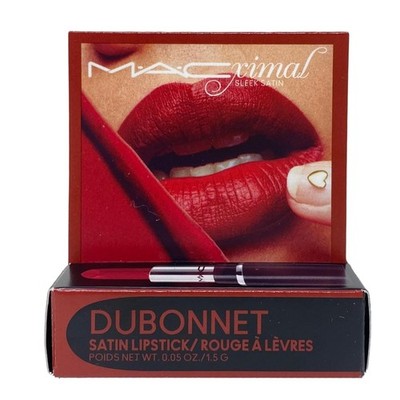 MAC MACximal Satin Lipstick #827 Dubonnet Sleek Satin Mini .05oz NIB