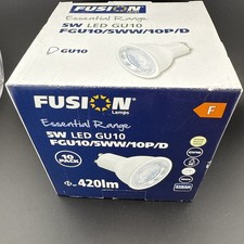 10x Fusion Lamps Essential GU10 5W LED Dimmable 38° Warm White 230V ??