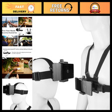 Adjustable Chest Head Strap Mount for GoPro, Insta360  Smartphones - Action Cam