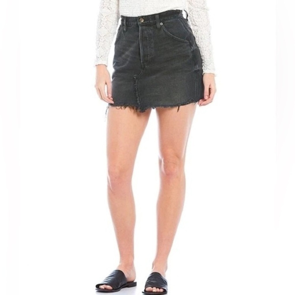 free People Brea Cut Off High Rise Mini Skirt size 31 NWT