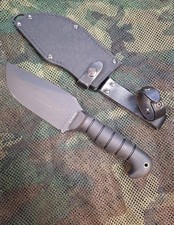 KA-BAR 1278 Heavy-Duty Warthog Fixed Knife 12.25" Warthog SK5 Blade, Black TPR