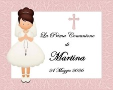 Bigliettini bomboniera 10x bigliettino Prima Comunione Stampa gratis c
