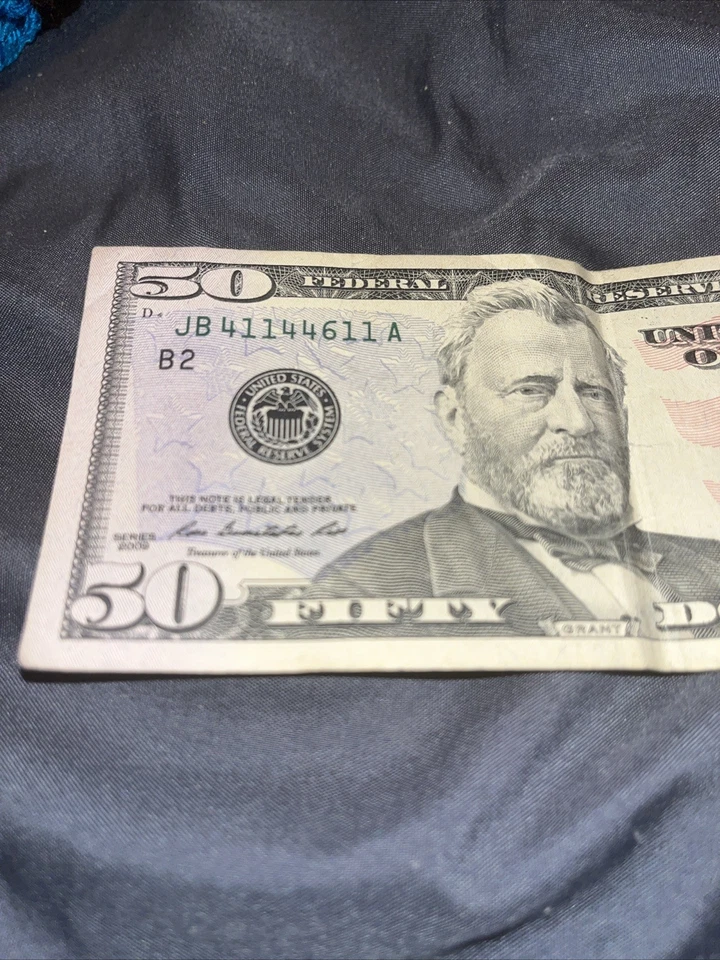 $50 bill 2009 series trinary JB 41144611A - Image 3 of 4