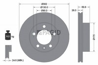 2X Pagid Bremsscheibe InnenbelüFtet Ø302Mm FüR Renault Master III Kasten FV EV