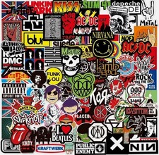 US 100PCS Rock Band Stickers Lot Punk Music Heavy Metal Bands Sticker Decal