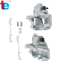 Pair Rear Brake Calipers w/ Bracket For 2010-15 Toyota Prius 12-15 Prius Plug-In