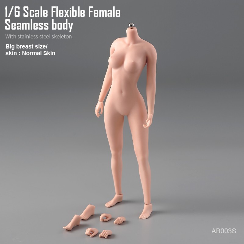1/6 Female Mid Bust Flexible Normal Skin Seamless Body For 12"Action Figure  Doll | eBay