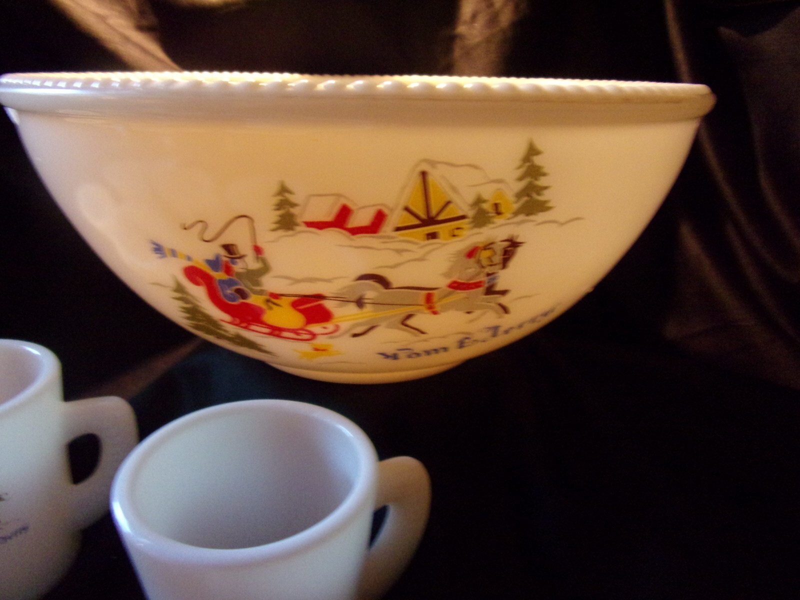 Vintage Tom and Jerry Punch Bowl Set eBay