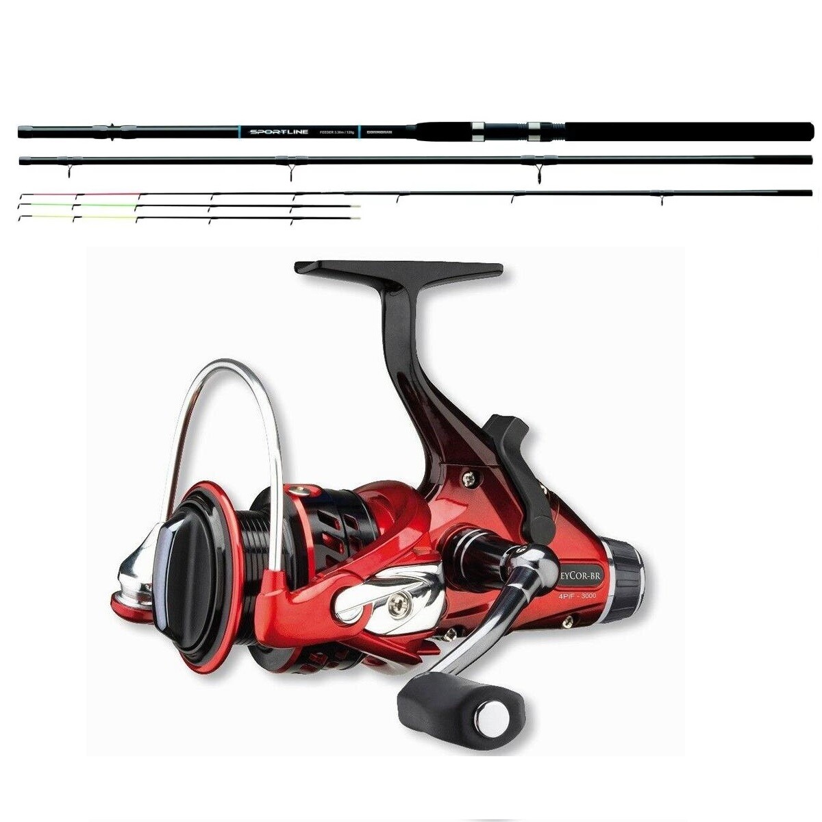 Кормушка комбинированная Cormoran Feeder Combo 3,60м / 50-150 г + набор для кормления Freilaufrolle Angels