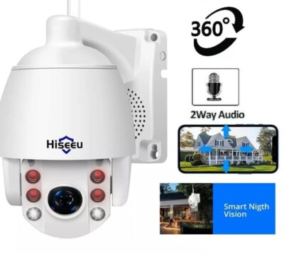 Hiseeu 3MP Wireless Security Camera- Pan 360°-Two Way Audio