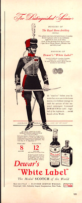 1941 Dewar's ''White Label'' Blended Scotch Whisky Vintage Print Ad WWII