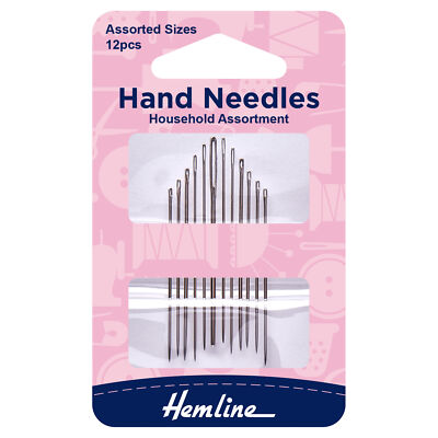Hemline Household Assorted Needles 12 Pack