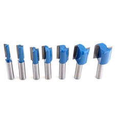 7PCS 8mm Shank Straight/Dado Router Bit Set 6,8,10,12,14,18,20mm