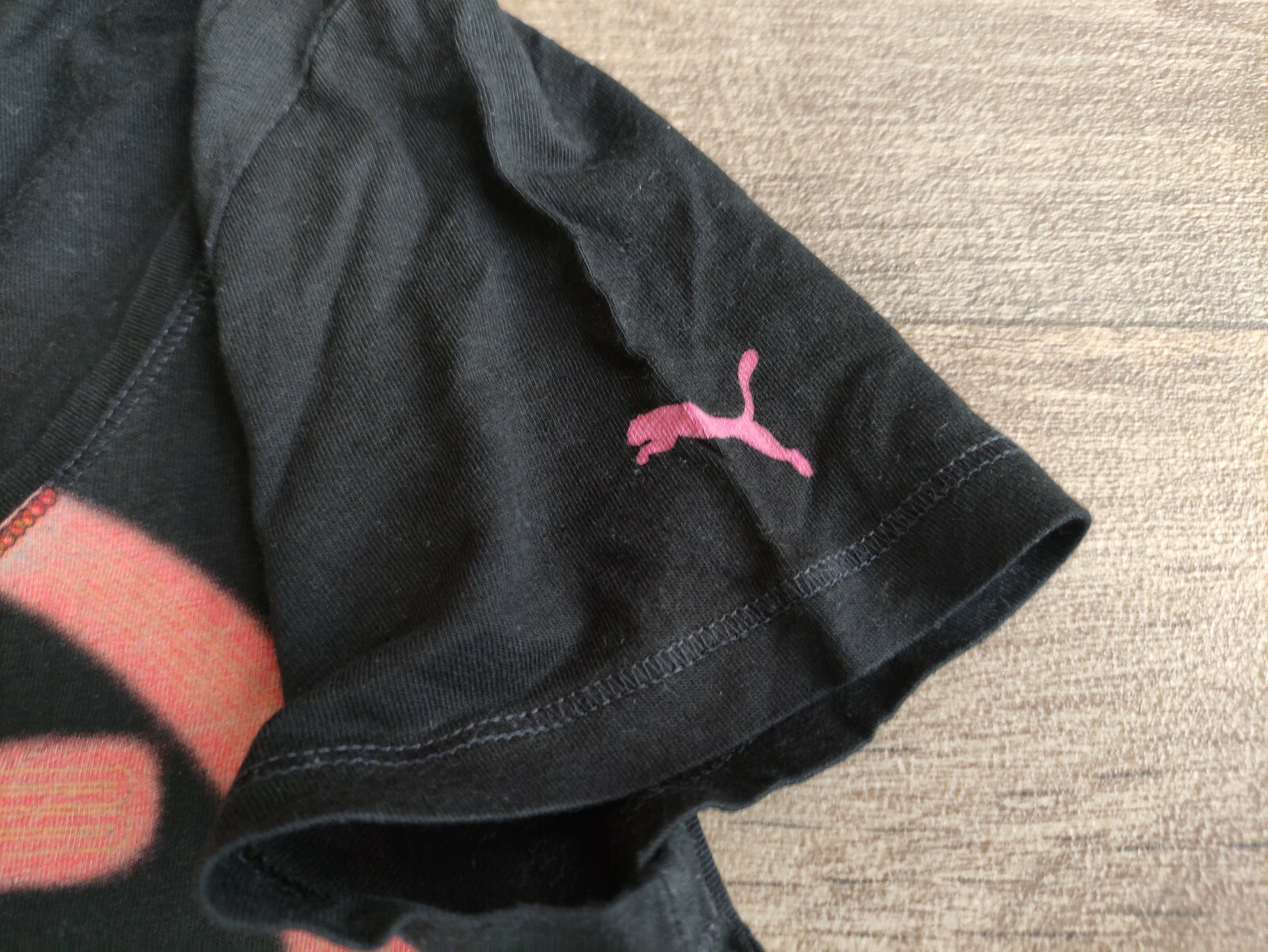 Puma Women's Black Long Sleeve T-Shirt Deep Night Print Logo Size S thumbnail 6