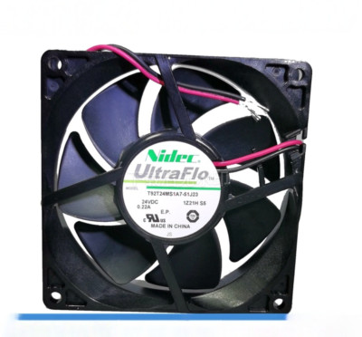 NIDEC T92T24MS1A7-51J23 DC24V 0.22A 9CM 9025 2-Wire Cooling Fan