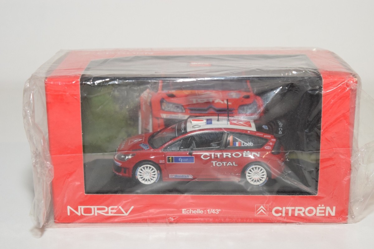 Miniature Solido 1/43 – Citroën C4 WRC Rouge, édition Sébastien Loeb, Neuve