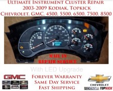 03-09 Topkick Kodiak Instrument Cluster Ultimate Repair Service Chevrolet Gmc