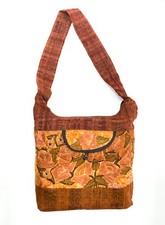 Guatemala Handmade ARTISAN Multicolor Boho Hippie Shoulder Bag Purse BROWN B001