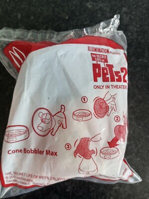 McDonalds Happy Meal Spielzeug Das geheime Leben der Haustiere 2 Kegel Bobbler Max ungeöffnet 